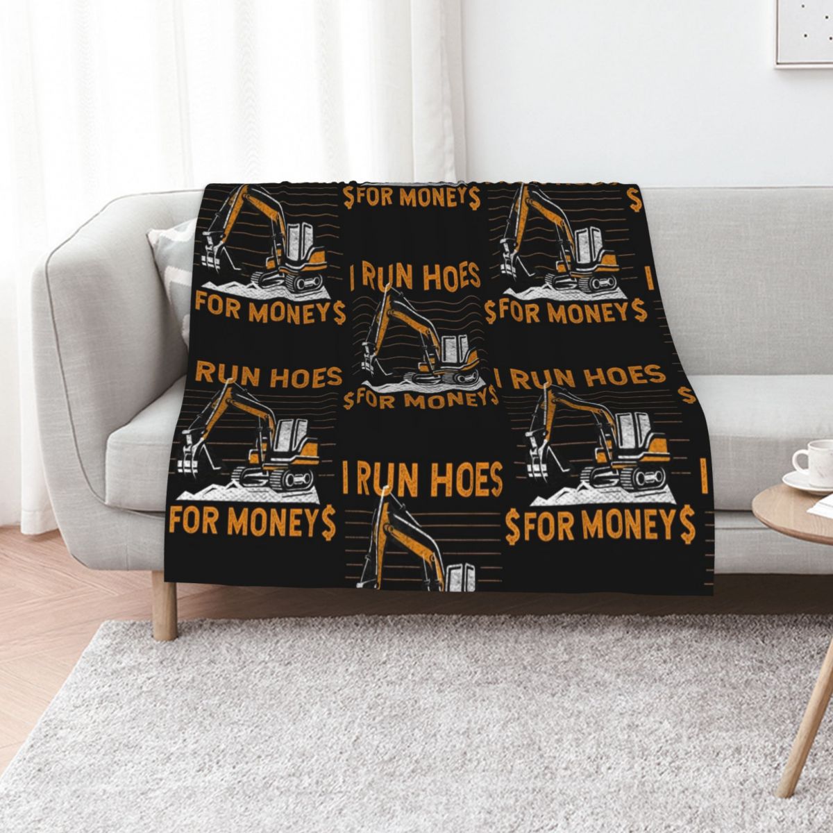 Heavy Equipment Quilt - Funny Heavy Equipment Tractor Operator Throw