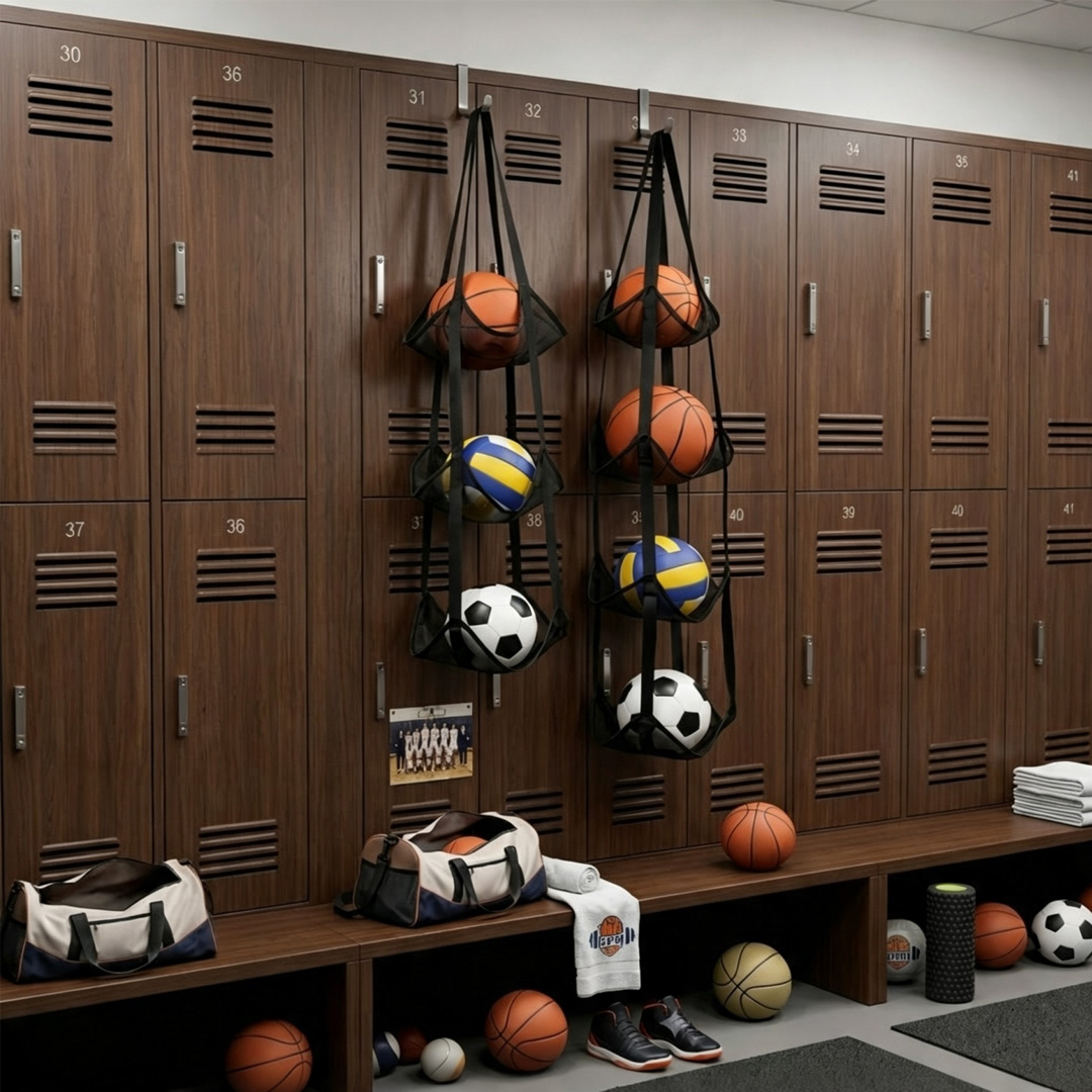 Heavy Equipment Storage - Heavy-Duty Ball Storage Hanging Bag No-Drill