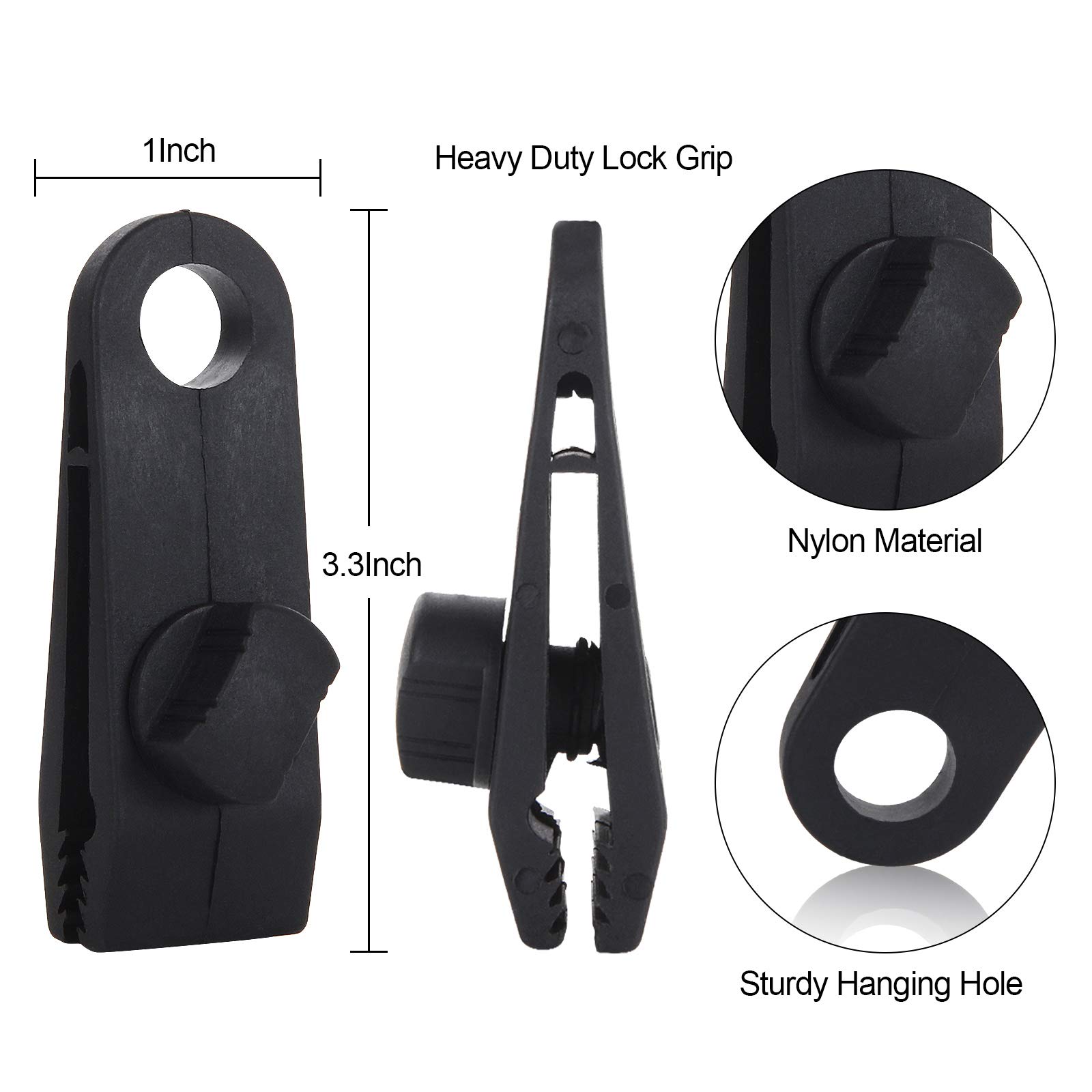 1/5/12Piece Tarp Clips Heavy D - Heavy Equipment Storage ulasan dan harga