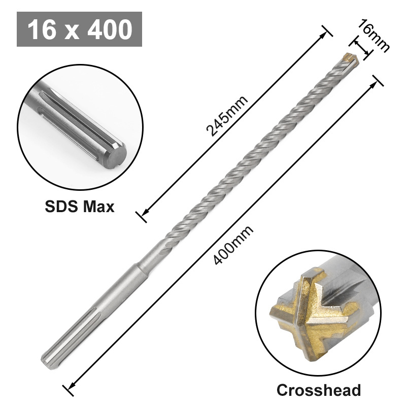 JGZUI SDS Max Cross Tip Hammer - Concrete Breaker Demolition ulasan dan harga