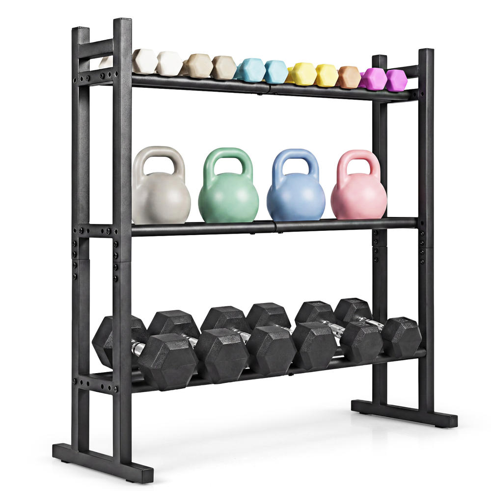 Heavy Duty 3-Tier Dumbbell Rac - Heavy Equipment Storage ulasan dan harga