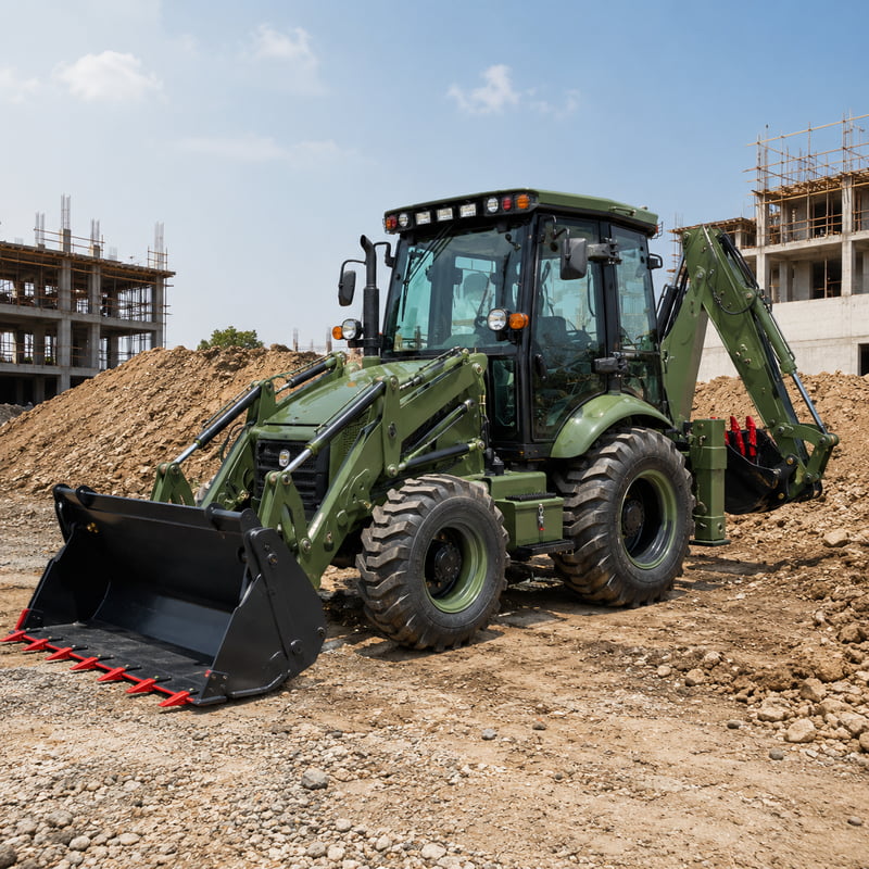4x4 Drive Hydraulic System Tra - Tractor Backhoe ulasan dan harga