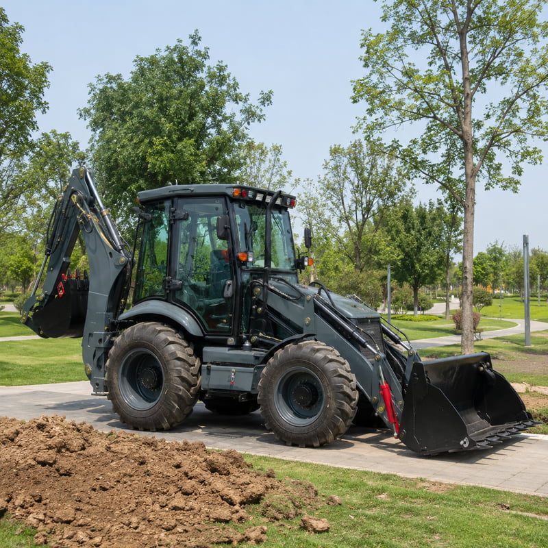 4x4 Drive Hydraulic System Tra - Tractor Backhoe ulasan dan harga